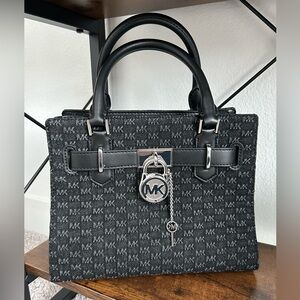 Michael Kors Hamilton Washed Denim Satchel